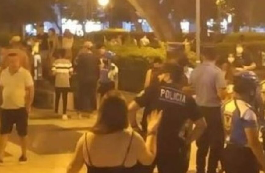 Feroz pelea en plaza 25 de Mayo dejó a seis demorados entre 13 y 16 años