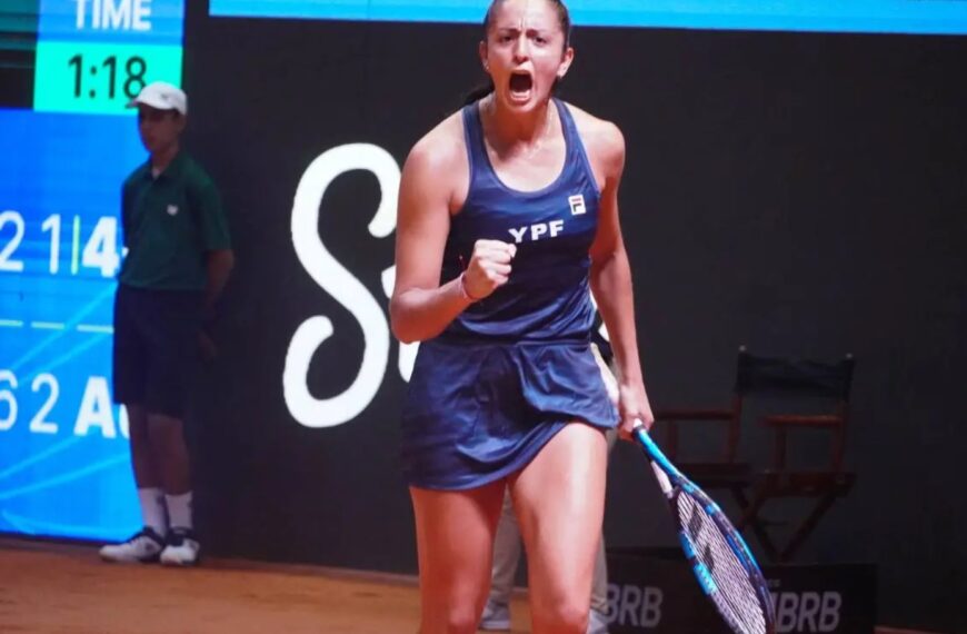 La chileciteña Jazmín Ortenzi mostró un notable nivel pese a la derrota de Argentina ante Brasil en la Billie Jean King Cup