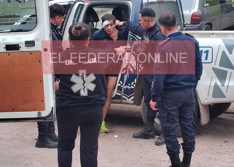 Una mujer golpeó con un palo a un joven apodado “Gato”, acusado de cometer dos robos en el barrio 13 de enero: quedó detenido