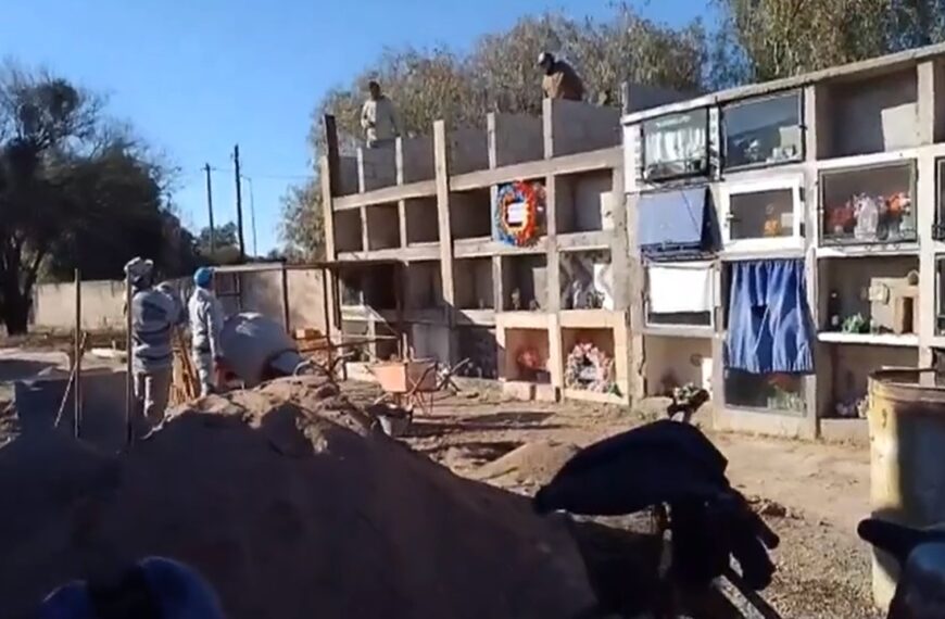 Advierten que solo quedan cuatro nichos en un cementerio de La Rioja