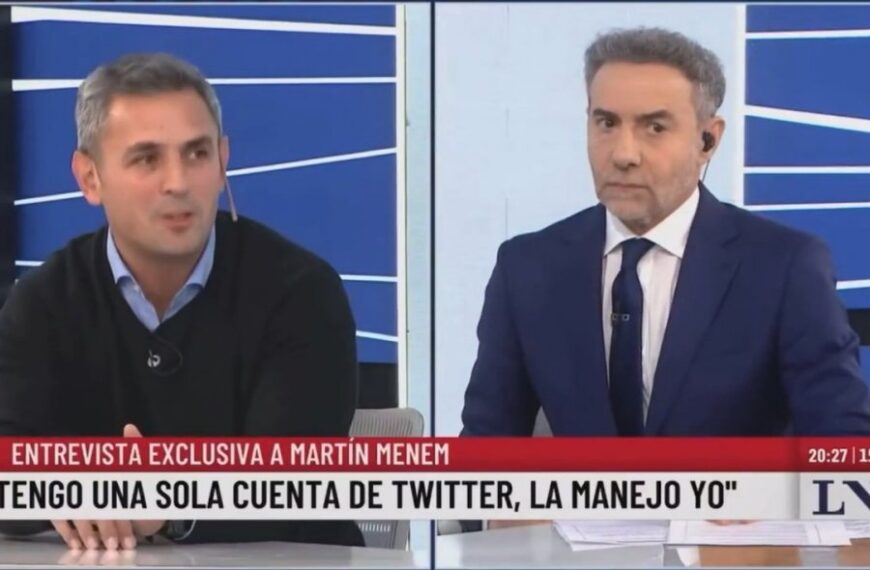 Martín Menem, con Majul: “Tengo relación con todas las droguerías porque mi empresa les vende a muchas”