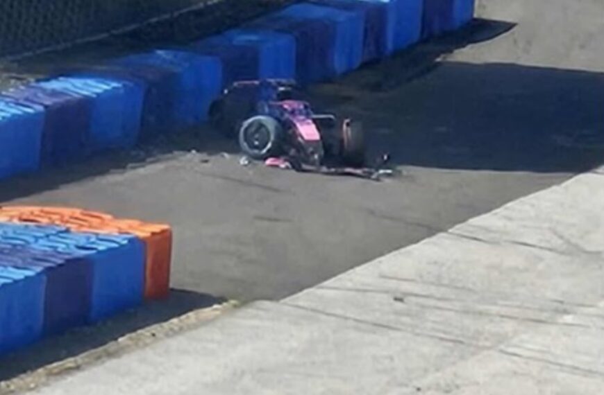 Colapinto se hizo “pelota” en un ensayo de neumáticos y tuvo que ser hospitalizado